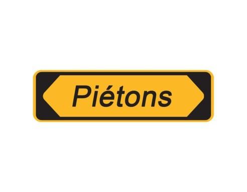 Panneau Piéton PVC Jaune